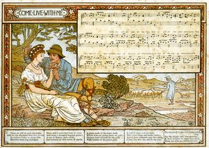 Le Berger passionné pour son amour, illustration de chanson de 